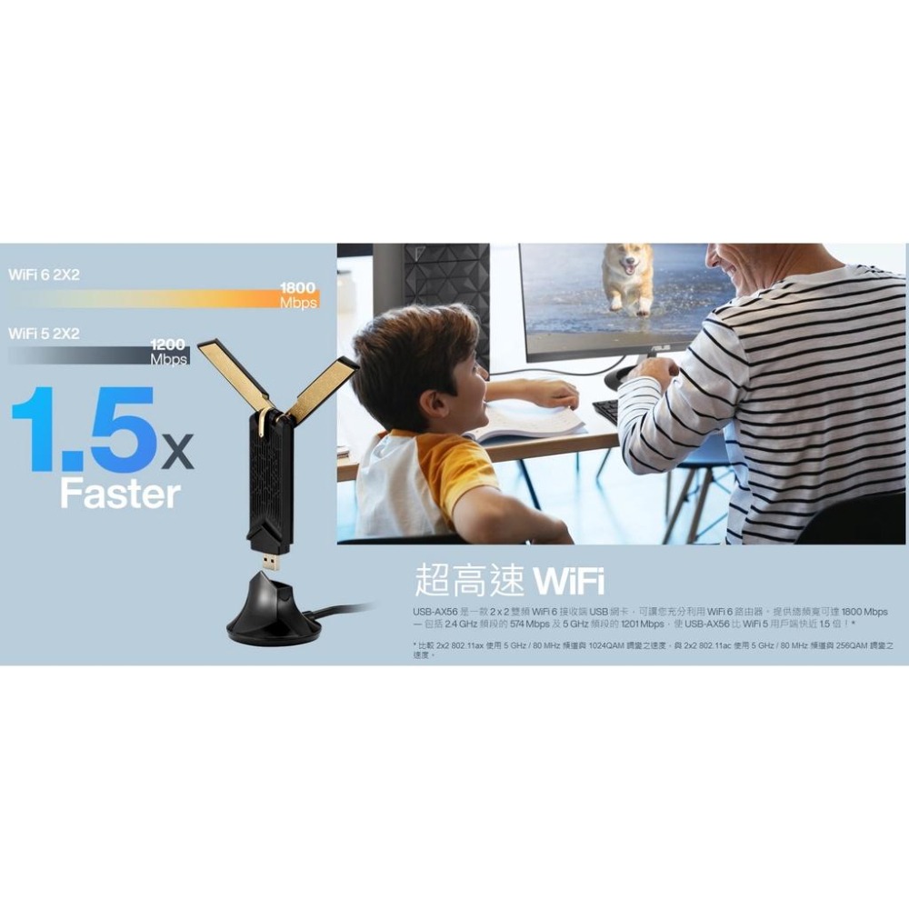 ASUS 華碩 USB-AX56－AX1800 雙頻 WiFi USB 無線網路卡 無線網卡 USB網卡 光華商場-細節圖4