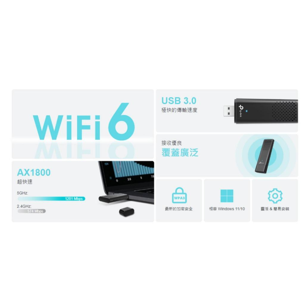 TP-LINK Archer TX20U AX1800 雙頻 Wi-Fi 6 無線USB網卡 無線網卡 網卡 光華商場-細節圖4