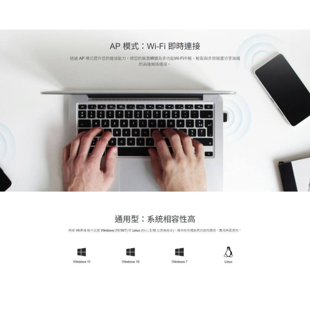 tp-link Archer TX1U Nano－AX300 Wi-Fi 6 無線 USB 網卡 無線網卡 光華-細節圖7