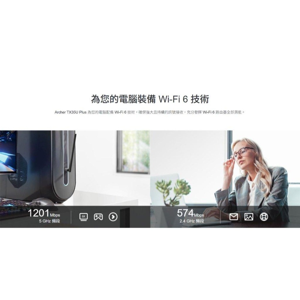 tp-link Archer TX35U Plus－AX1800 高增益無線 USB 網卡 USB網卡 網路卡 光華-細節圖5
