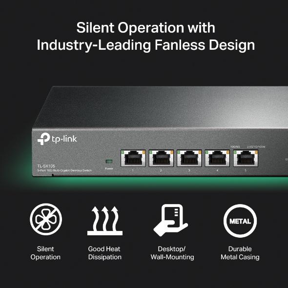 限量優惠【免運直出】TP-LINK TL-SX105 5 埠 10G 桌上型交換器 公司貨 光華商場-細節圖4