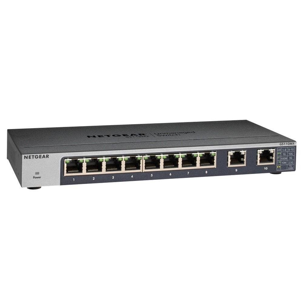 【免運直送】NETGEAR GS110EMX 10埠 簡易網管 Multi-Gig 變速交換器 公司貨 含稅有發票-細節圖2