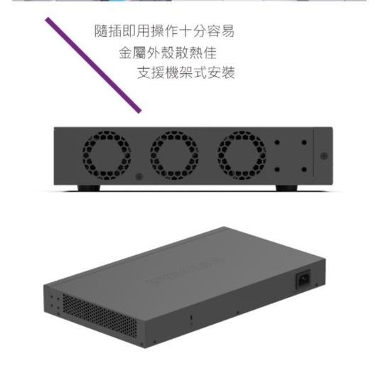 【免運直送】NETGEAR GS524UP 16埠 Giga 無網管Ultra 60PoE++ 交換器 公司貨 有發票-細節圖5