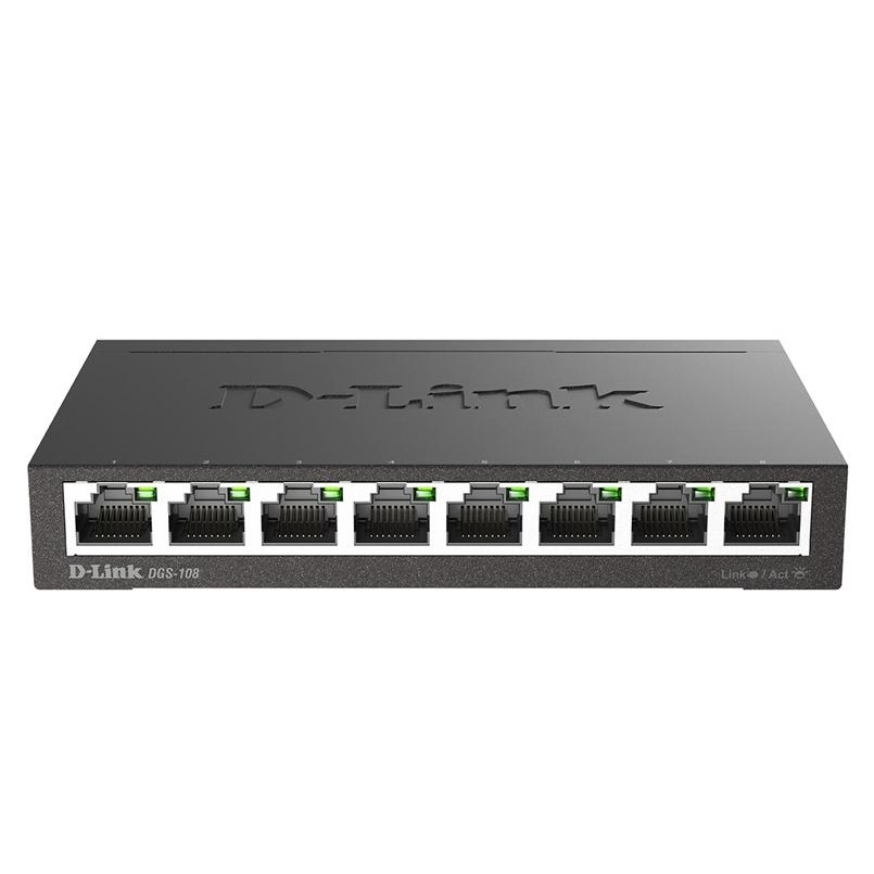 【台灣製造】D-Link 友訊 DGS-108 8port Switch 8埠 鋼殼 桌上型交換器 網路交換器 光華商場-細節圖2