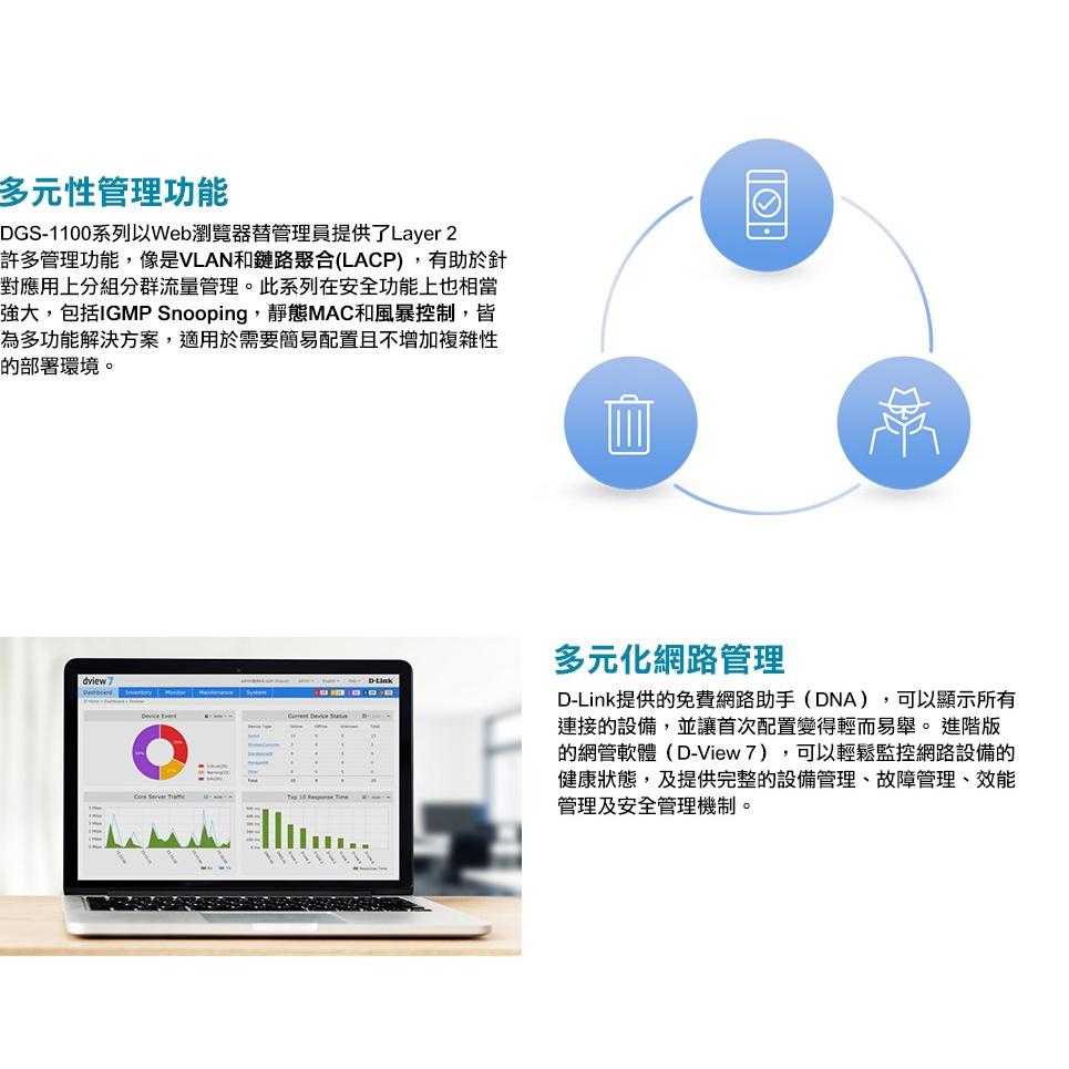 D-Link 友訊 DGS-1100-24V2  24埠 Layer 2 簡易網 管型 網路交換器【免運直送】-細節圖6