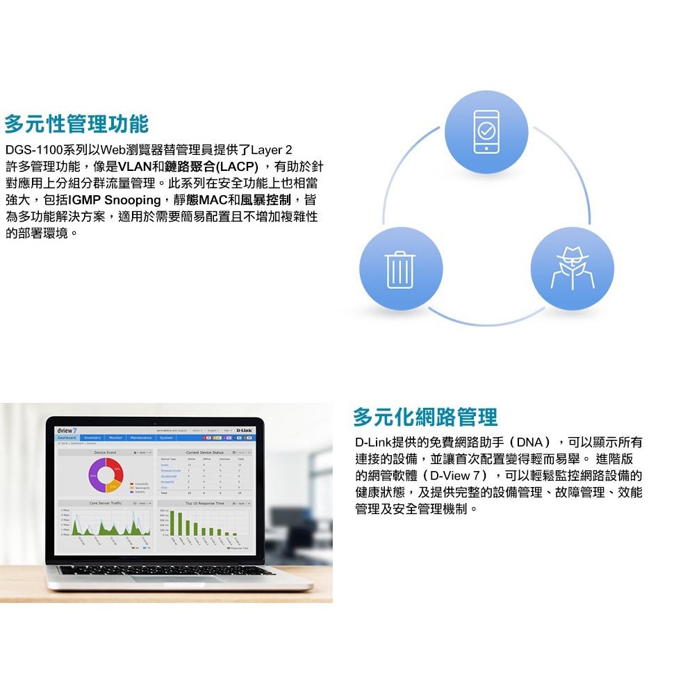 【免運直送】D-Link 友訊 DGS-1100-16V2 16埠 Layer 2 網管型交換器 光華商場-細節圖5