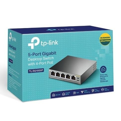 【新品現貨】TP-LINK TL-SG1005P 5埠 Gigabit 桌上型交換器含 4 埠 PoE SG1005P-細節圖2