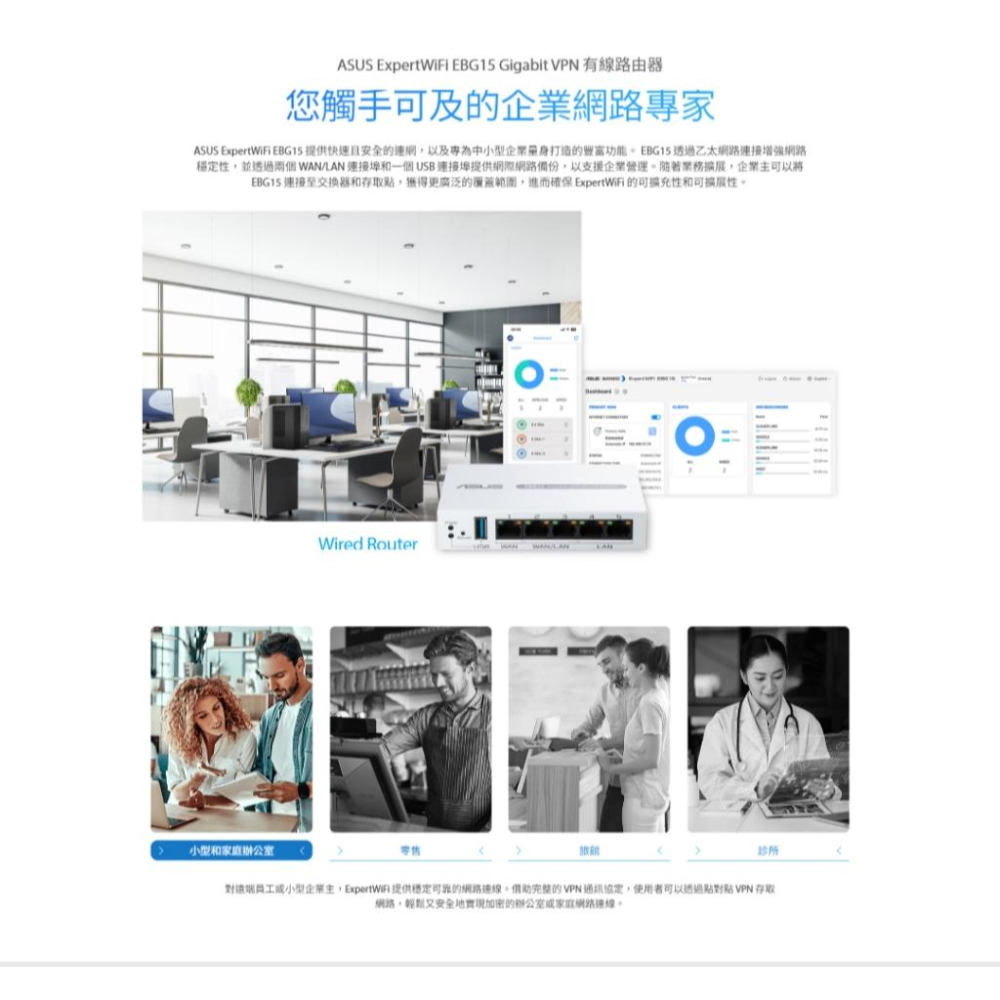 ASUS 華碩 ExpertWiFi EBG15 Gigabit VPN 有線路由器 商用路由器 路由器 光華-細節圖3