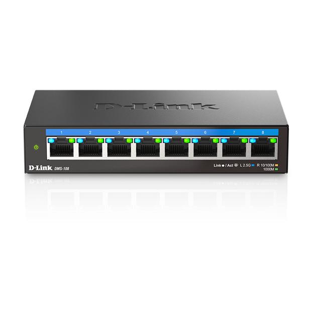 D-LINK DMS-108 8埠 無網管 Multi-Gigabit 多網速交換器 交換器 Switch 光華-細節圖2