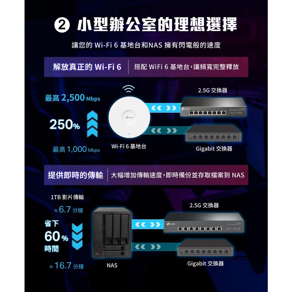 【現貨熱銷】TP-Link TL-SG108-M2 8埠 2.5G 桌上型交換器 靜音 金屬外殼 網路交換器 光華商場-細節圖8