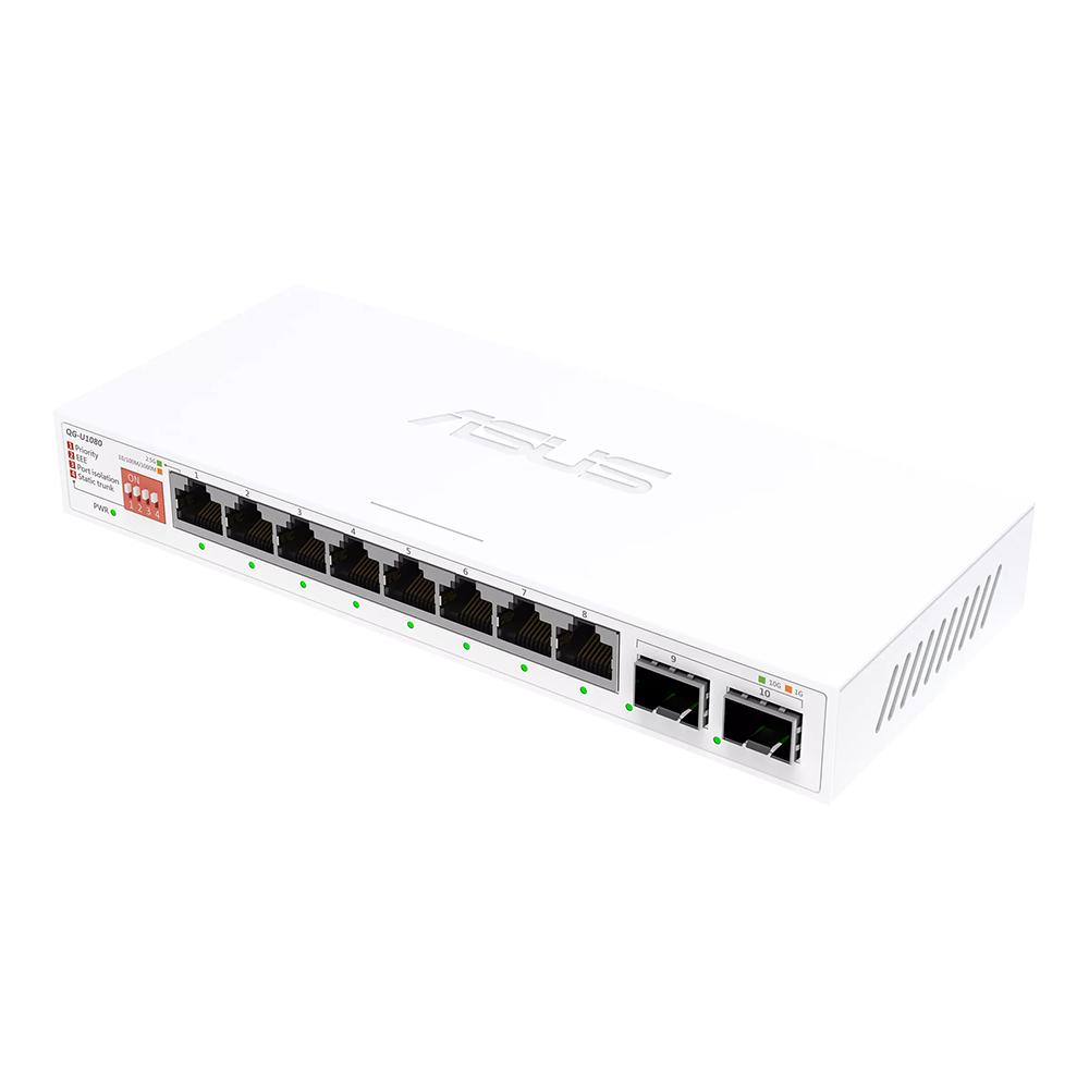 ASUS 華碩 QG-U1080 8埠2.5G + 2埠 SFP+(10G) 無網管交換器 交換器 網路交換器 光華-細節圖2