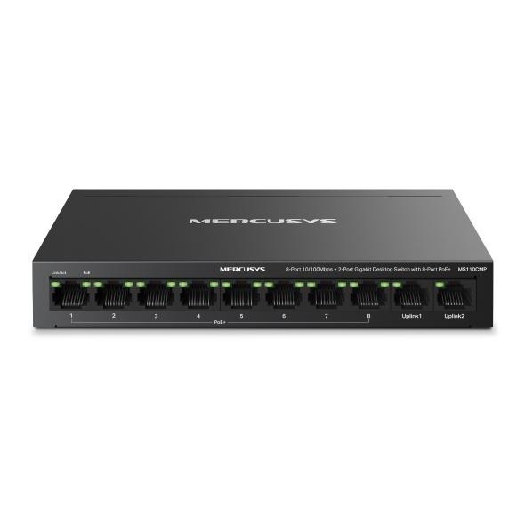 MERCUSYS 水星 MS110CMP 8埠10/100+2埠Gigabit 桌上型交換器 8埠PoE+ 交換器 光華-細節圖2