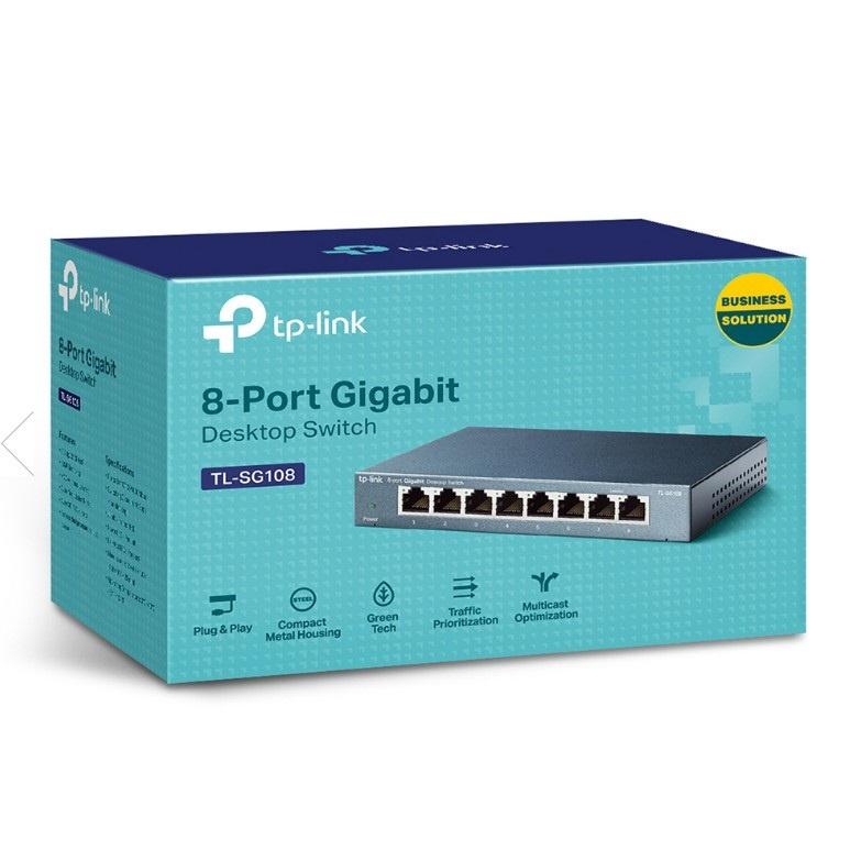 【現貨熱銷】 TP-LINK TL-SG108 1000Mbps 鋼殼 8埠 專業級Gigabit 交換器 光華商場-細節圖2
