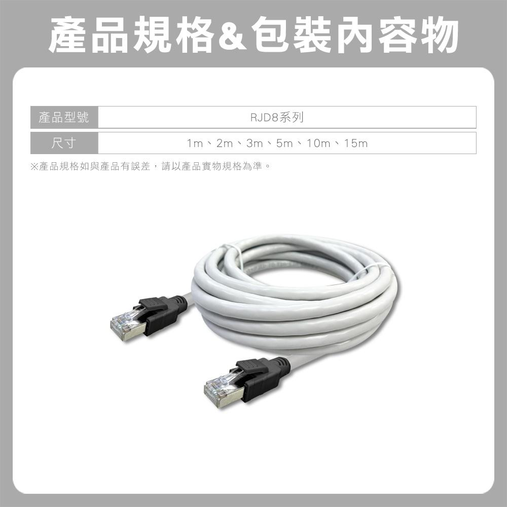 【線材】CAT.8 SSTP 電競級 商用 網路線 1米 2米 3米 5米 10米 15米 公司貨 純銅線芯 RJD8-細節圖3