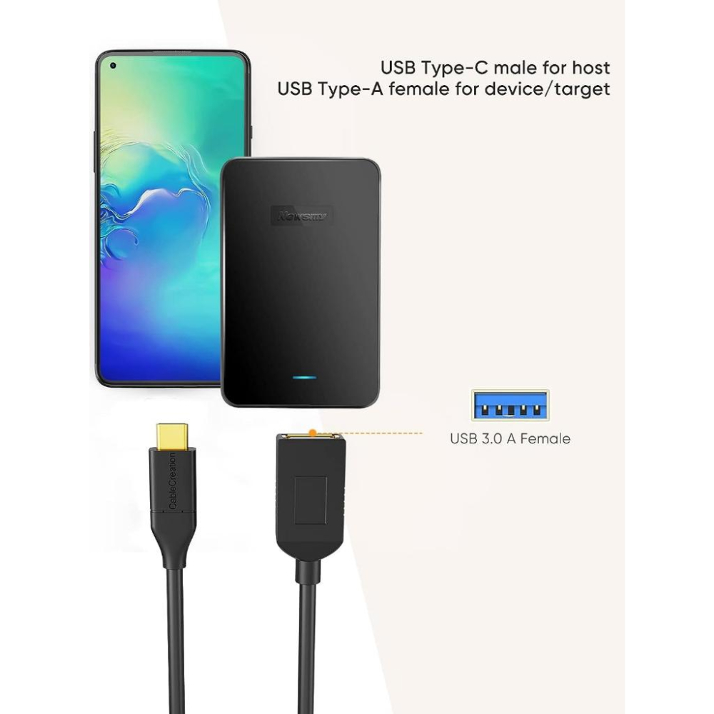 CableCreation CC0018 USB-C to USB3.0 15cm OTG線 光華商場-細節圖3