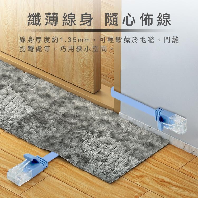 i-gota CAT.6 網路扁線 10米 水藍色 FRJ4510 網路線 24K鍍金 1.35mm 光華商場-細節圖5