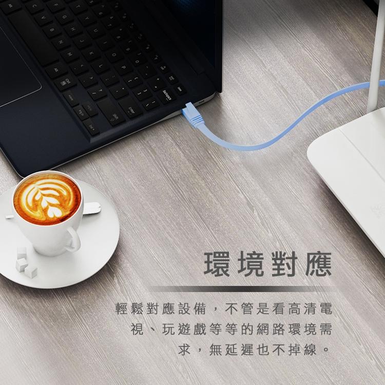 i-gota CAT.6 網路扁線 10米 水藍色 FRJ4510 網路線 24K鍍金 1.35mm 光華商場-細節圖6