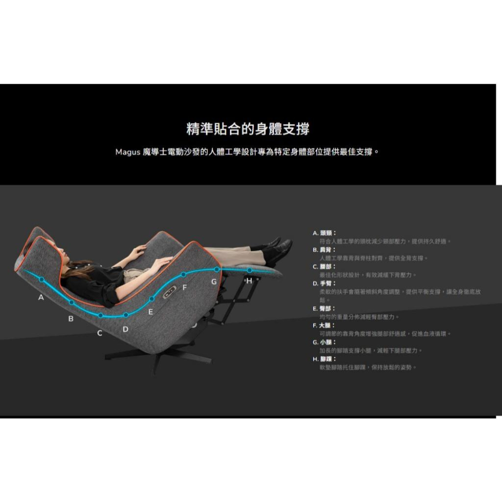 COUGAR 美洲獅 MAGUS 零重力電動躺椅 電競沙發 遊戲沙發 電動沙發 電動躺椅 光華商場 公司貨-細節圖4