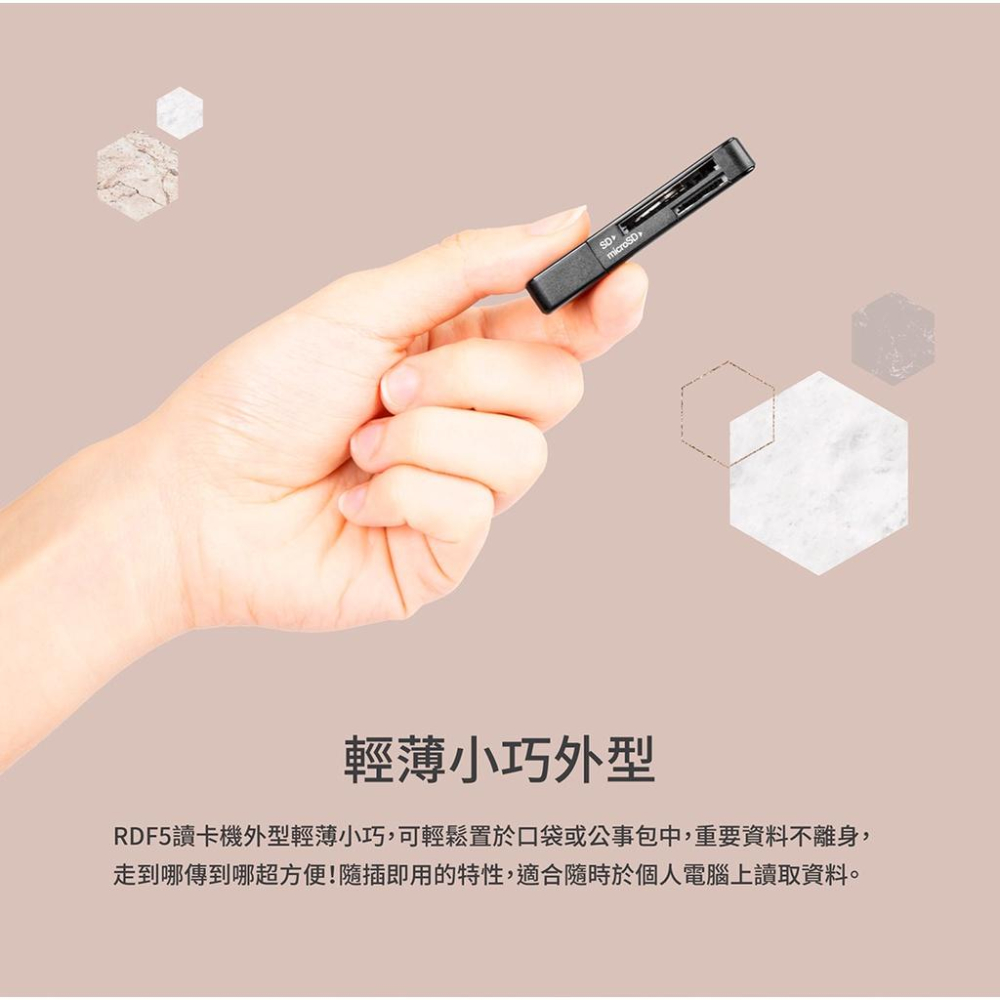 Transcend 創見 RDF5 高速USB 3.1 SD記憶卡雙槽 讀卡機 黑 白 粉【現貨熱銷】光華商場-細節圖3