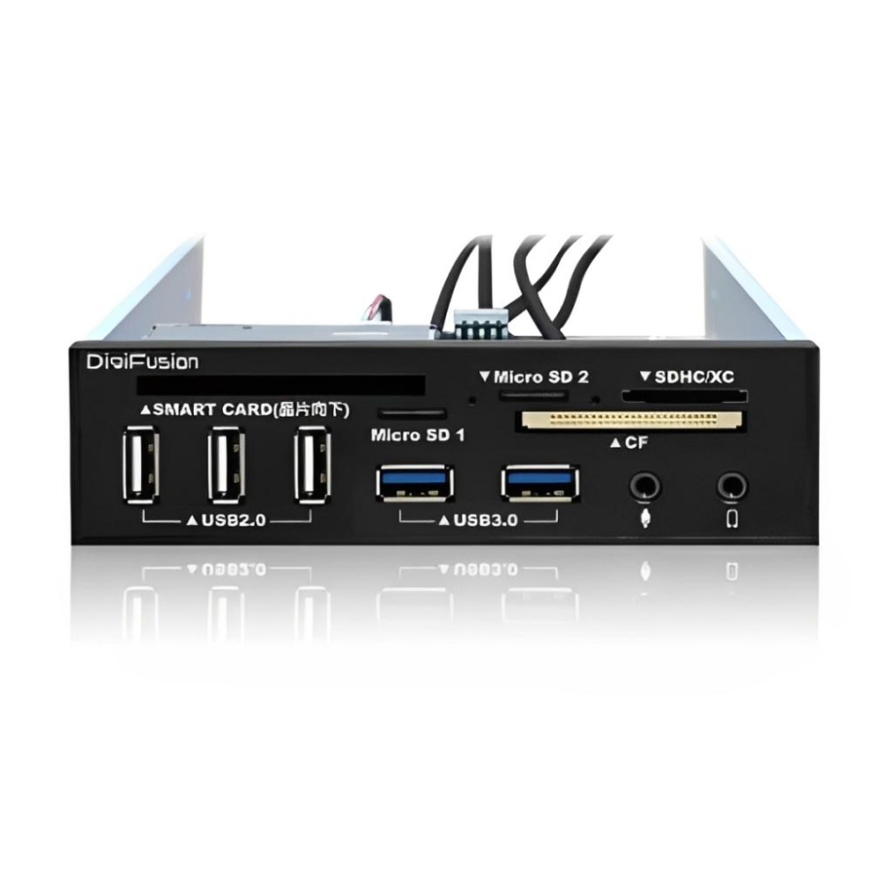 Digifusion 伽利略 RHU03 多媒體讀卡機 5.25吋 多介面整合器 雙卡槽 光華商場 公司貨-細節圖2