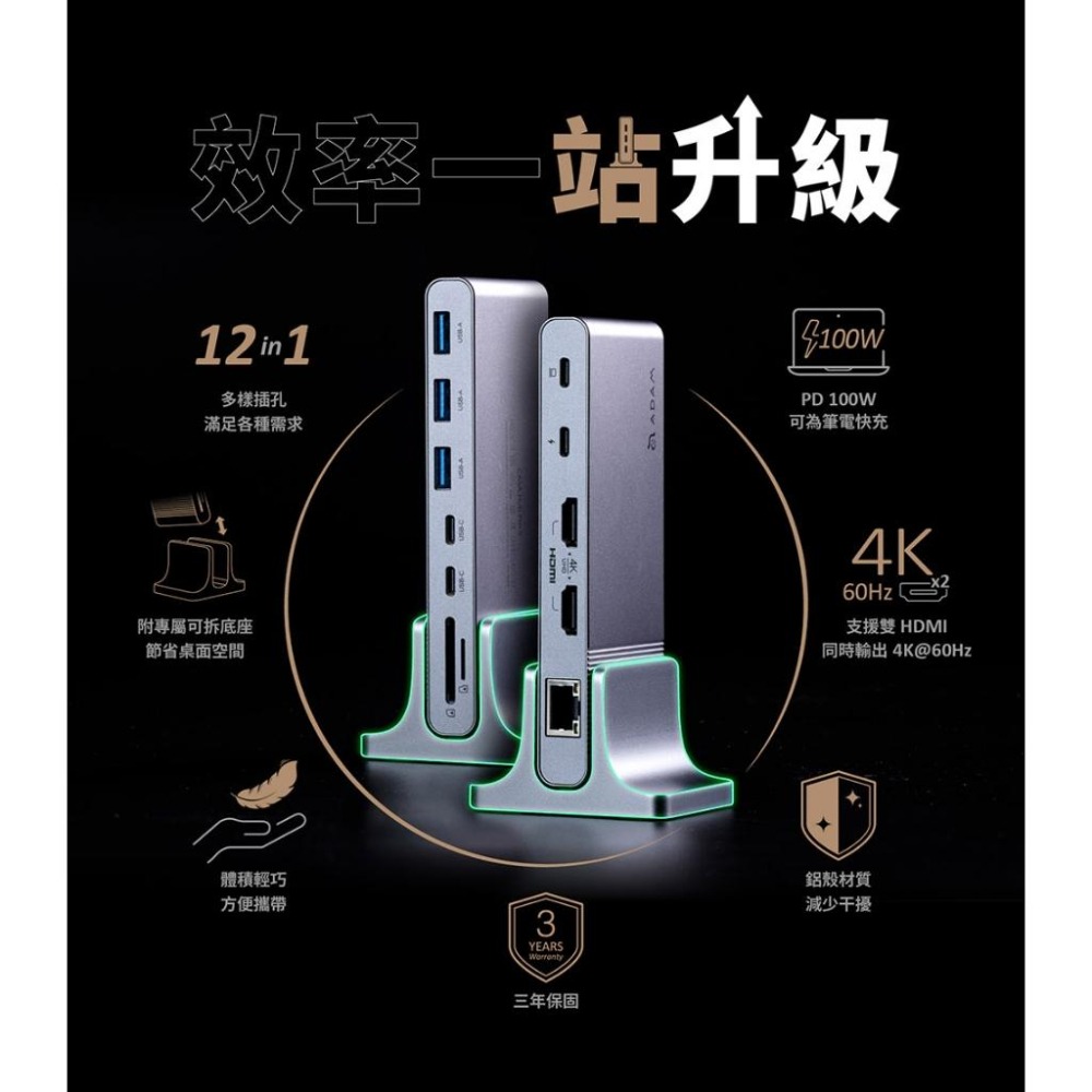 ADAM 亞果元素 HUB Pro S－USB-C 十二合一 多功能集線器 HUB 集線器 光華商場 公司貨-細節圖4