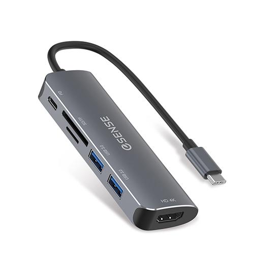 Esense 逸盛 H585 Type-C 集線器 HDMI/USB/SD HUB 轉接器 USB擴充 光華商場-細節圖2
