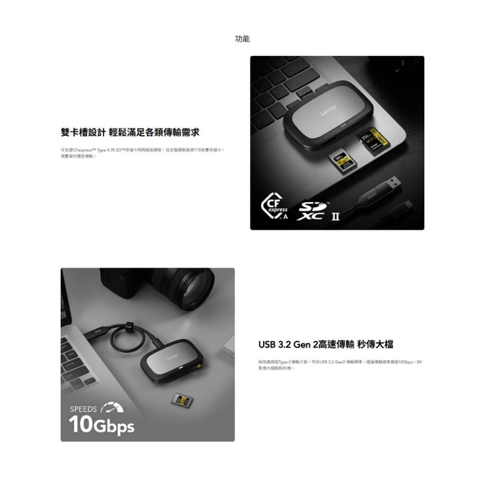 Lexar 雷克沙 Professional CFexpress Type-A USB 3.2 讀卡機 RW530 光華-細節圖4