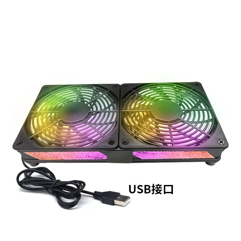 【現貨熱銷】路由器 分享器 散熱風扇 路由器風扇 雙風扇 散熱器 USB TYPE-A 5V 光華商場-細節圖4