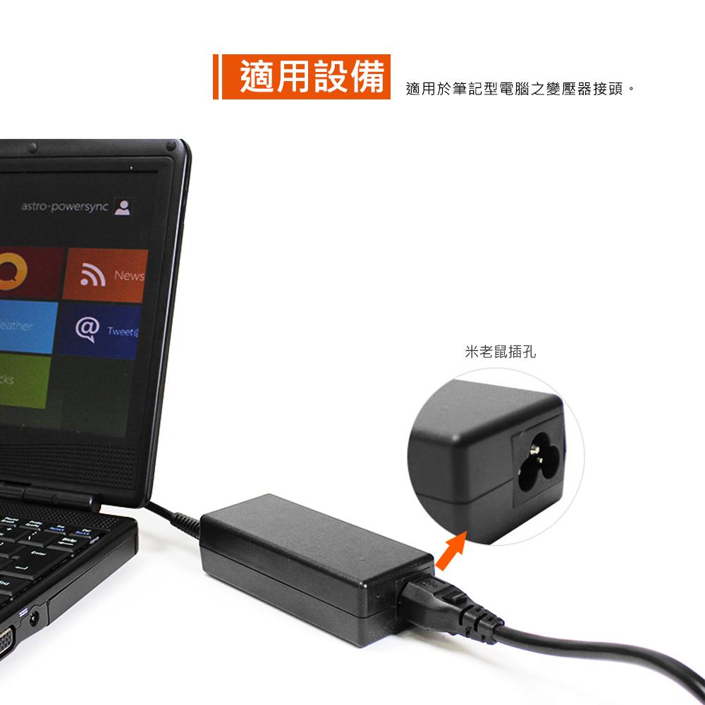 PowerSync 群加 筆記型電源線(米老鼠頭) 0.6m/1.8m 筆電電源線 電源線 變壓器電源線 光華商場-細節圖5