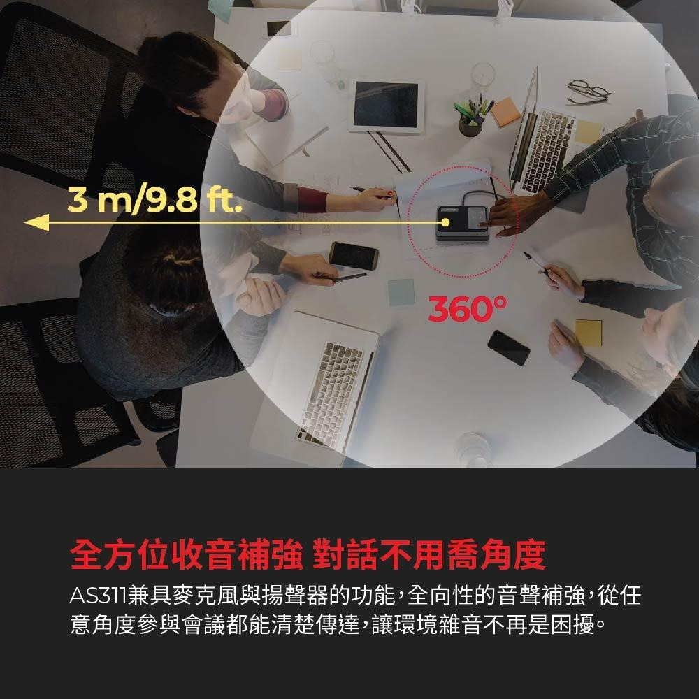 AVerMedia 圓剛 AS311 AI SPEAKERPHONE 智慧微型 會議電話 揚聲器 居家防疫 居家 辦公-細節圖7