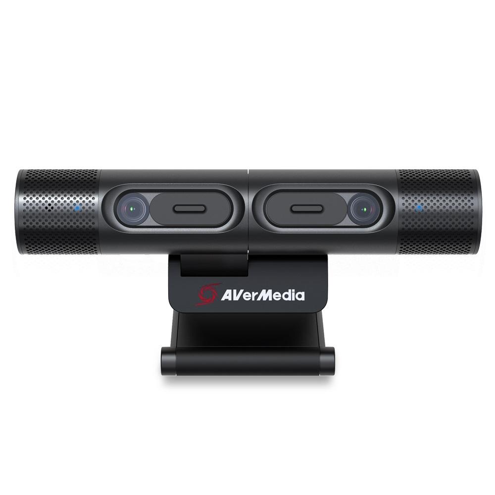 AVerMedia 圓剛 PW313D 雙鏡頭網路攝影機 雙麥克風 含腳架 Ai降噪麥克風 網路攝影機-細節圖2