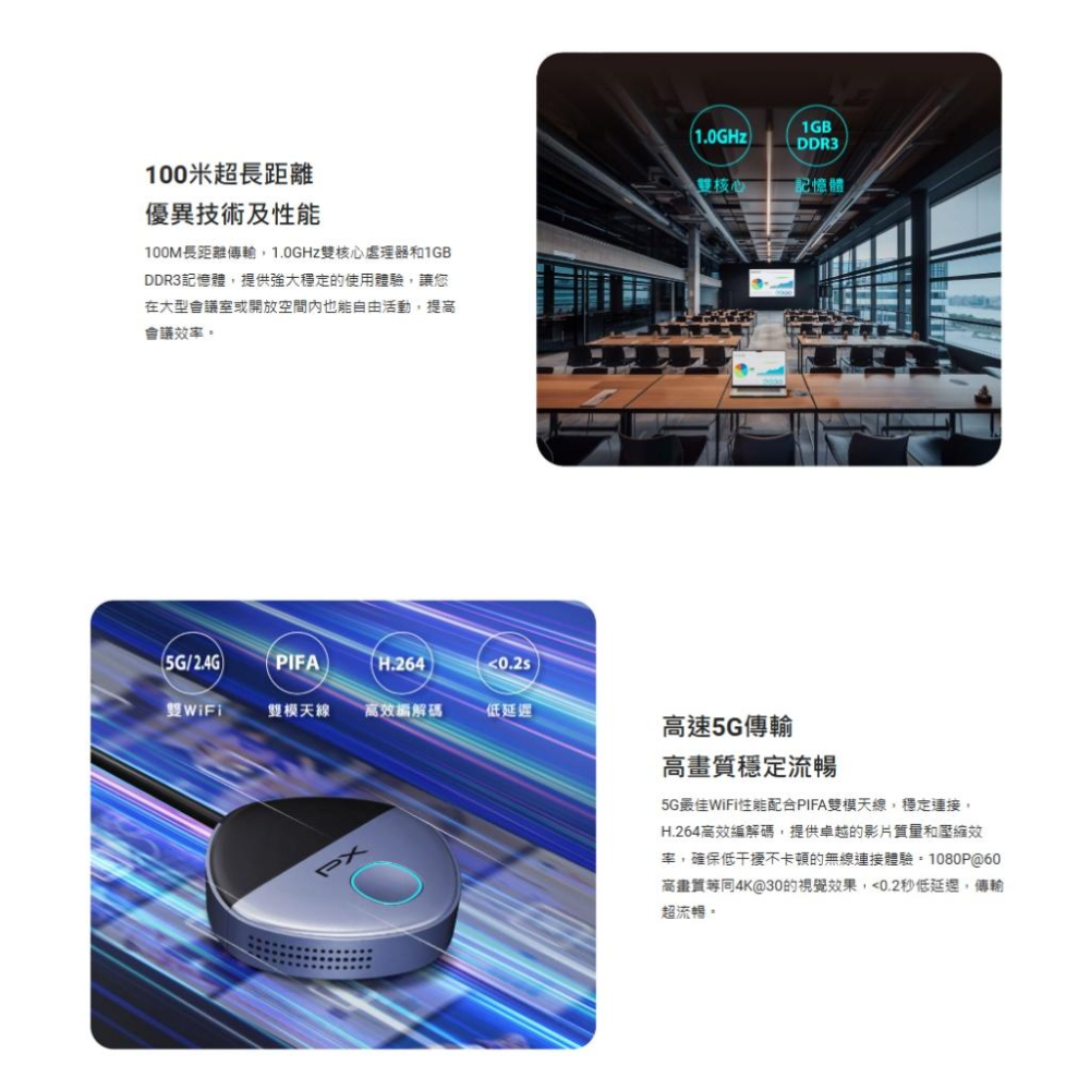 PX 大通 WTR-5600C 會議通Plus ‧ HDMI 無線會議系統傳輸器 無線會議 會議系統 視訊會議-細節圖5
