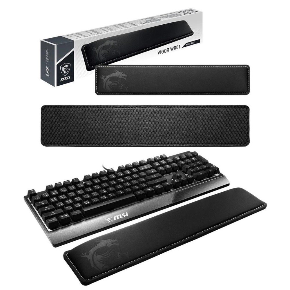 【熱銷搭購】MSI 微星 VIGOR WR01 Wrist Rest 鍵盤手靠墊 滑鼠靠墊 光華商場 公司貨-細節圖2