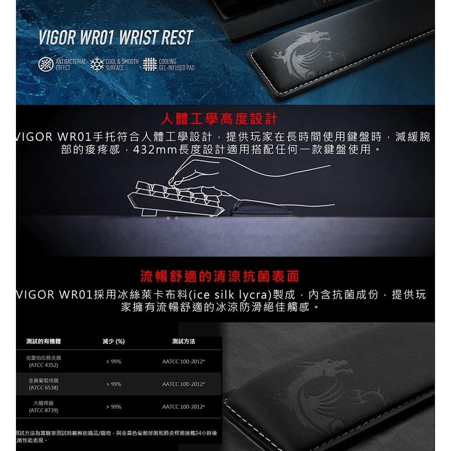 【熱銷搭購】MSI 微星 VIGOR WR01 Wrist Rest 鍵盤手靠墊 滑鼠靠墊 光華商場 公司貨-細節圖3