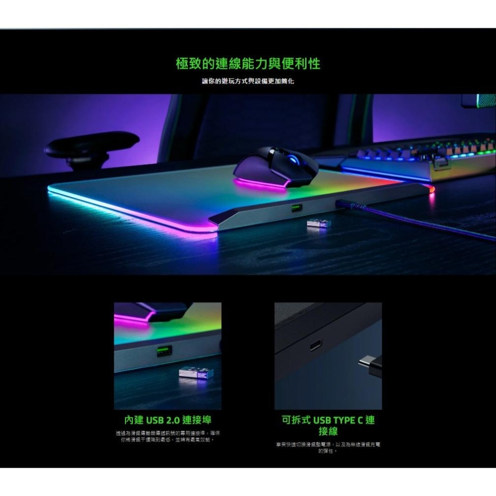 【幻影綠】Razer 雷蛇 FIREFLY V2 PRO 烈焰神蟲幻彩版 遊戲滑鼠墊 RGB 滑鼠墊 遊戲鼠墊 光華商場-細節圖5