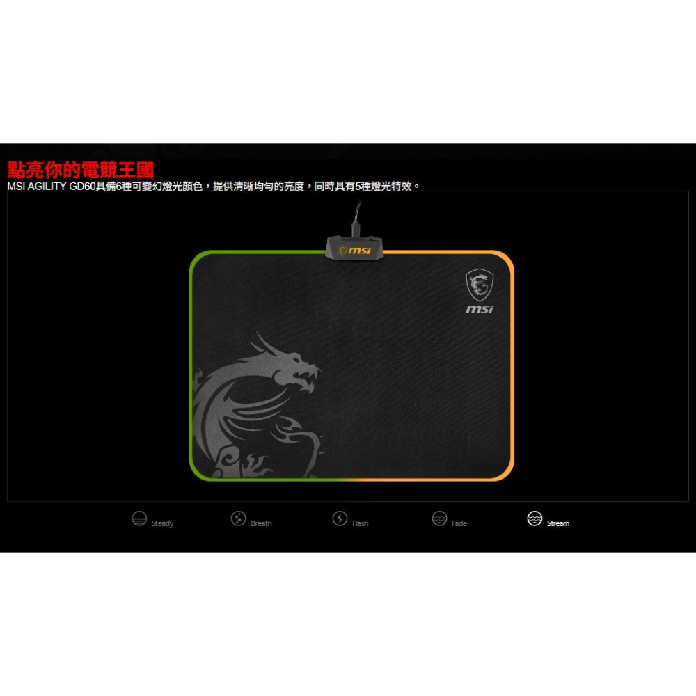 MSI 微星 AGILITY GD60 電競滑鼠墊 386x290mm 滑鼠墊 電競鼠墊 遊戲鼠墊 遊戲滑鼠墊 光華-細節圖4