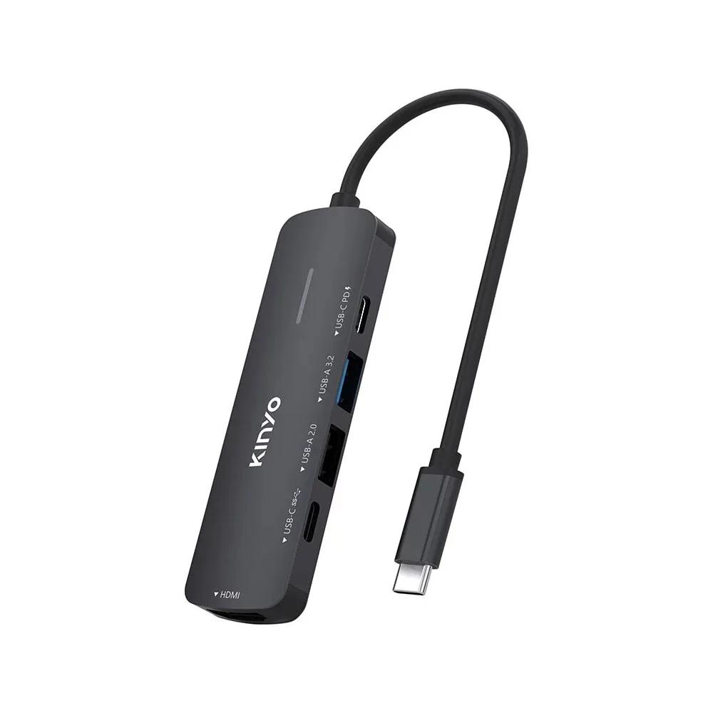 KINYO 耐嘉 KCR-415 Type-C 五合一多功能擴充座 PD 快充 USB3.1 擴充座 HUB 光華-細節圖2