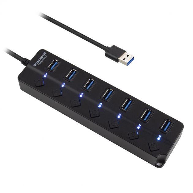 INTOPIC 廣鼎 HB-620 集線器 USB3.2 HUB 1米 7孔 高速集線器 USB 擴充 光華商場 公司貨-細節圖2
