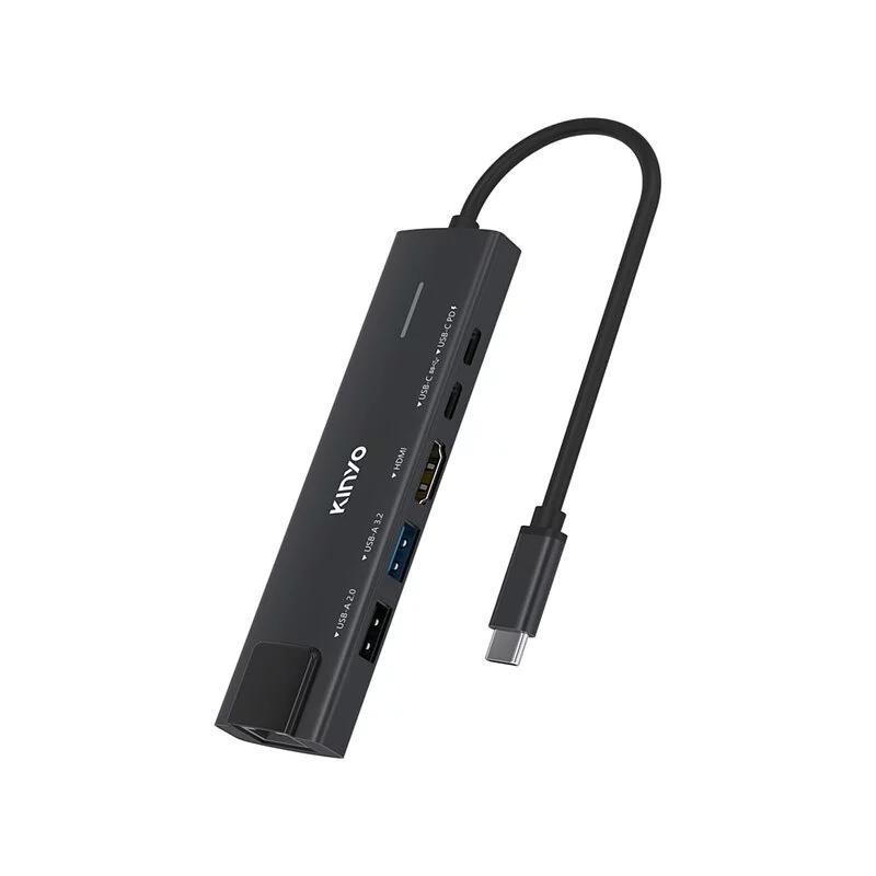 KINYO KCR-416 Type-C 六合一多功能擴充座 RJ45 PD 快充 OTG 擴充座 HUB 光華商場-細節圖2