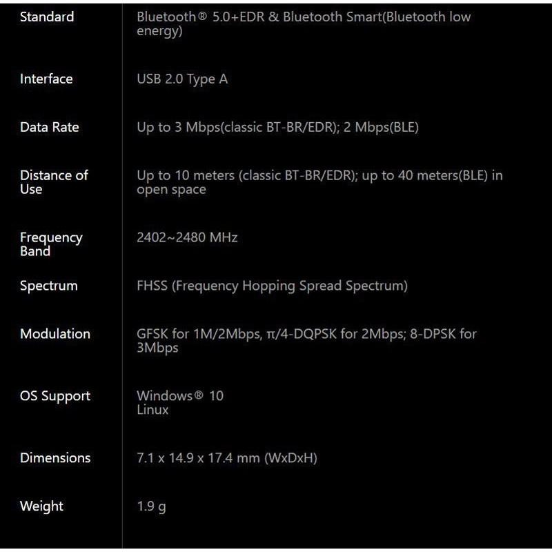 【新版到貨】ASUS 華碩 USB-BT600／BT540 藍芽6.0 USB接收器 藍芽接收器 接收器 6.0 公司貨-細節圖4