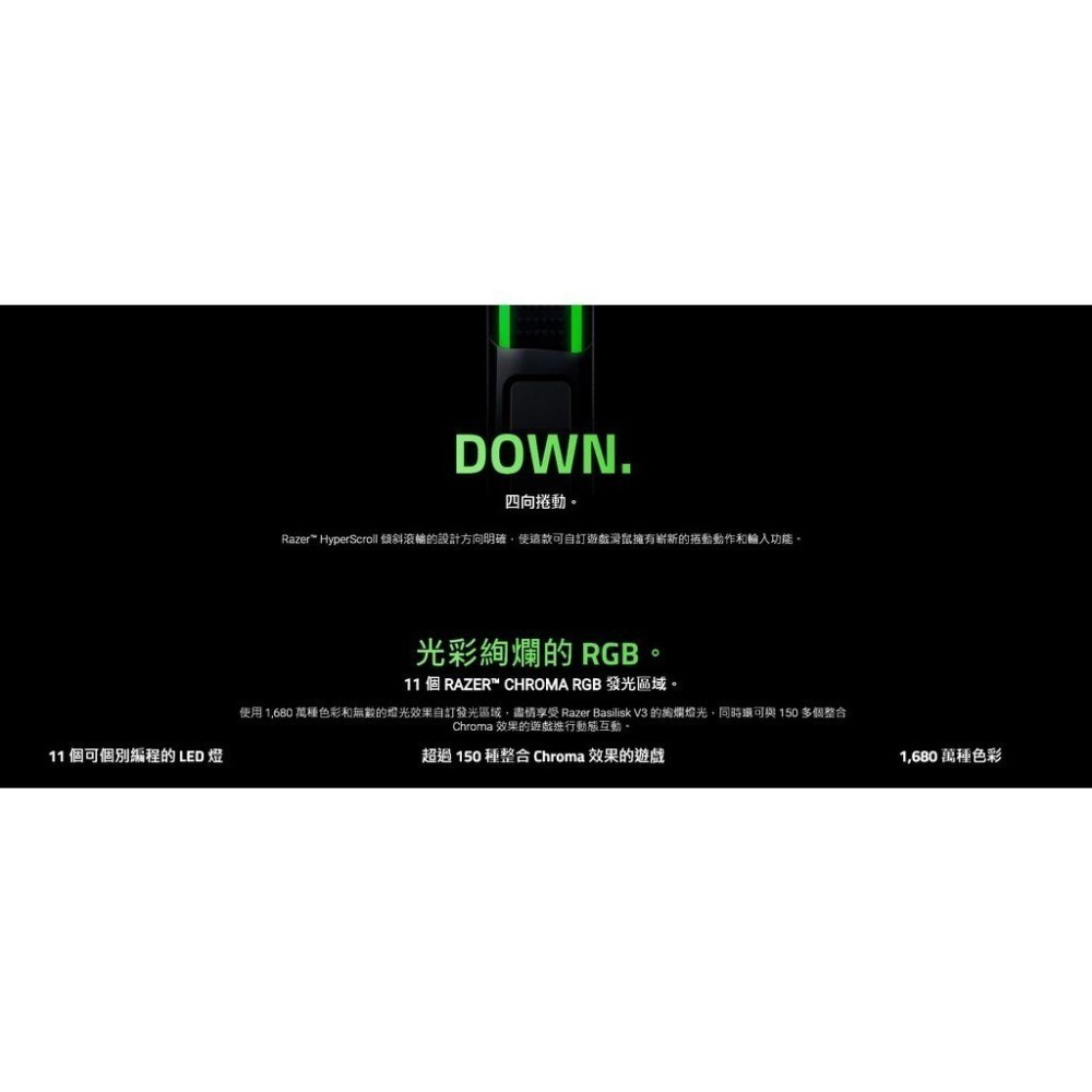 【現貨熱銷】雷蛇 Razer Basilisk V3 遊戲滑鼠 巴塞利斯蛇 有線滑鼠 RGB 電競滑鼠 光華商場-細節圖6