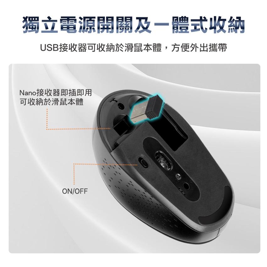 INTOPIC 廣鼎 MSW-772 2.4GHz 飛碟無線光學滑鼠 鐵灰色 卡其色 無線滑鼠 光華商場-細節圖6
