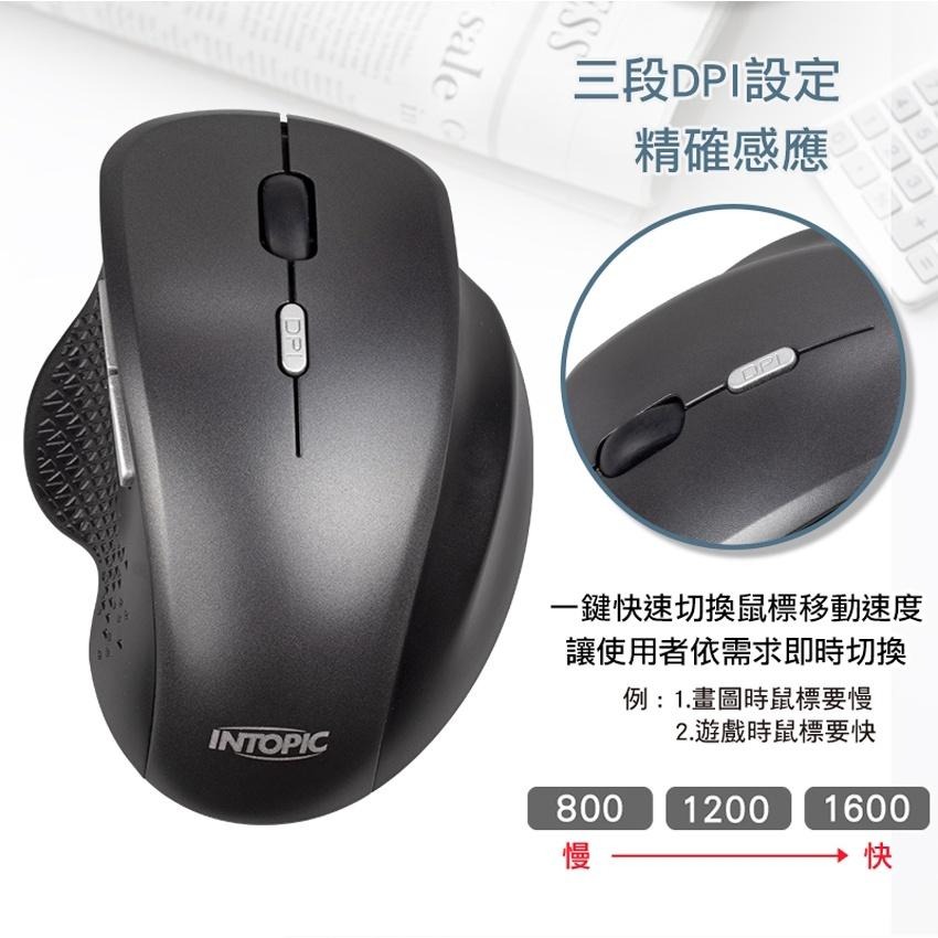 INTOPIC 廣鼎 MSW-Q770 飛碟無線靜音滑鼠 2.4GHz 無線滑鼠 白色 灰黑色 靜音鼠 光華商場-細節圖6