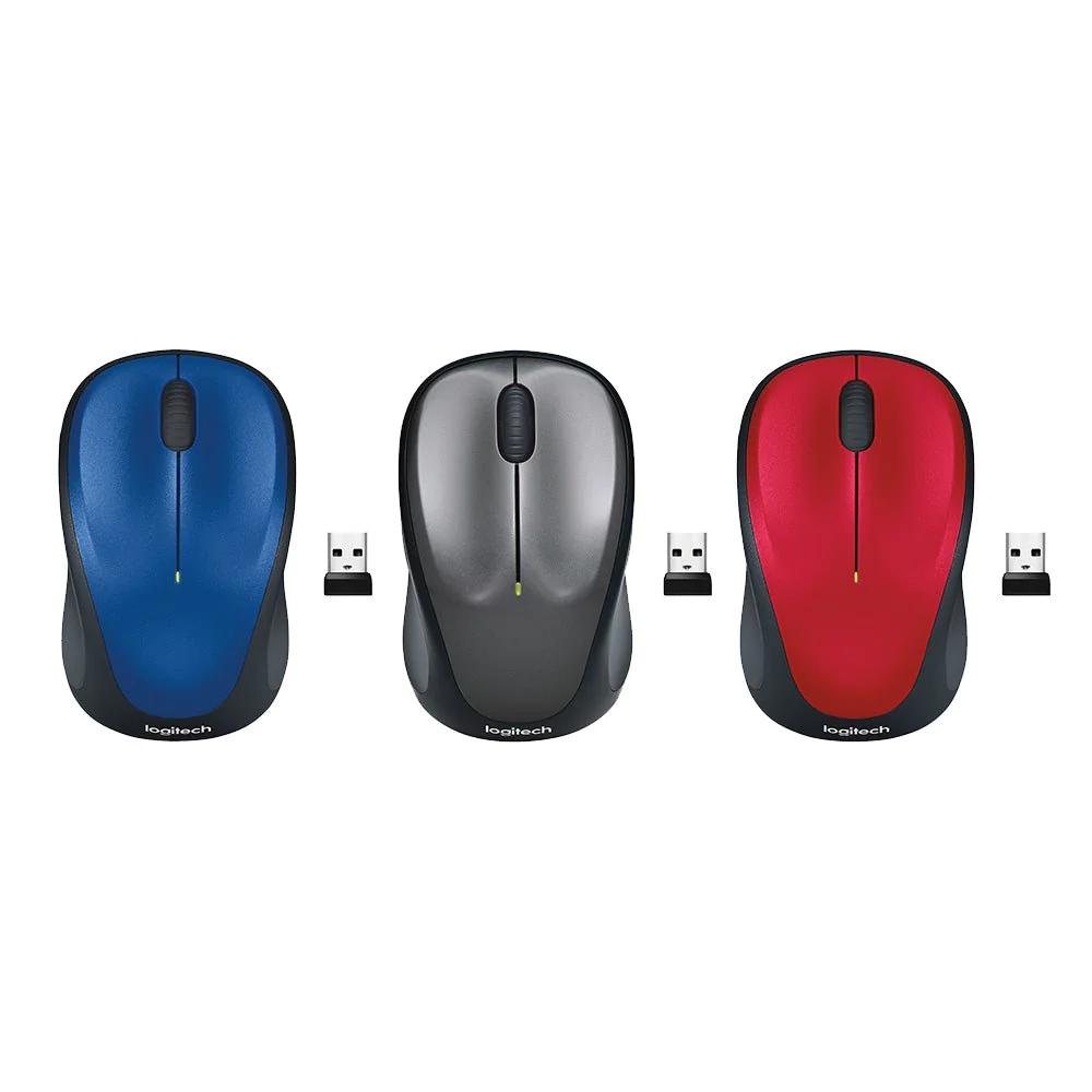 Logitech 羅技 M235n 無線滑鼠 紅色 銀黑色 藍色 辦公滑鼠 2.4 GHz 迷你接收器 辦公滑鼠-細節圖2