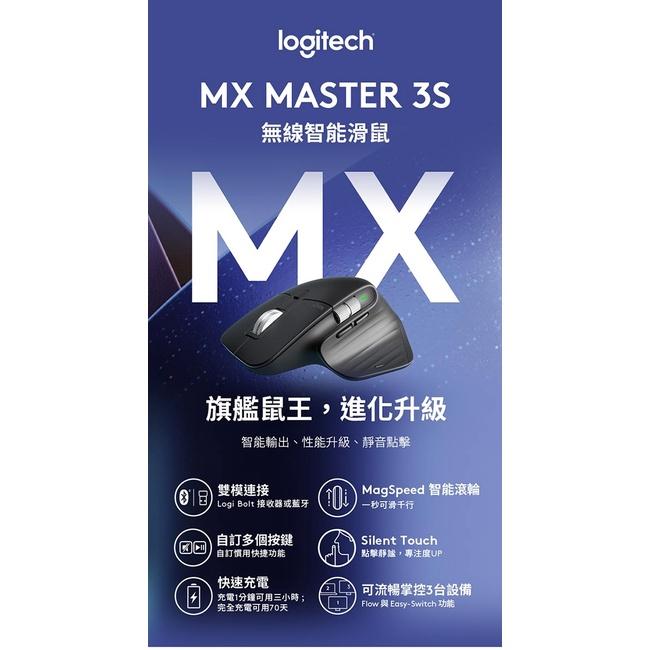 Logitech 羅技 MX Master 3s 無線智能滑鼠 藍牙 Bolt接收器 無線滑鼠 光華商場 公司貨-細節圖5