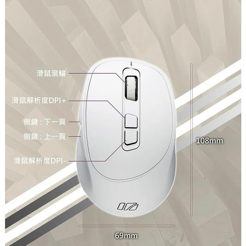 iRocks 艾芮克 M29R 無線三模靜音滑鼠 無線滑鼠 黑 白 粉 辦公滑鼠 靜音鼠 人體工學 光華商場-細節圖4