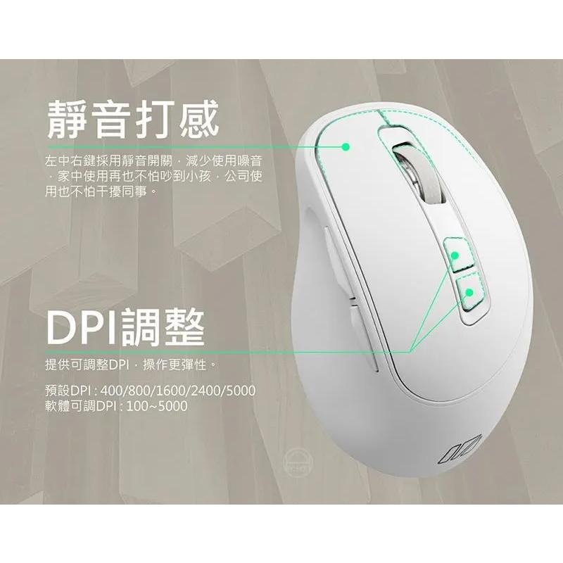 iRocks 艾芮克 M29R 無線三模靜音滑鼠 無線滑鼠 黑 白 粉 辦公滑鼠 靜音鼠 人體工學 光華商場-細節圖6