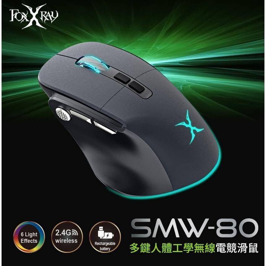 Intopic 廣鼎 FOXXRAY FXR-SMW-80 多鍵人體工學無線電競滑鼠 無線滑鼠 電競滑鼠 光華商場-細節圖3