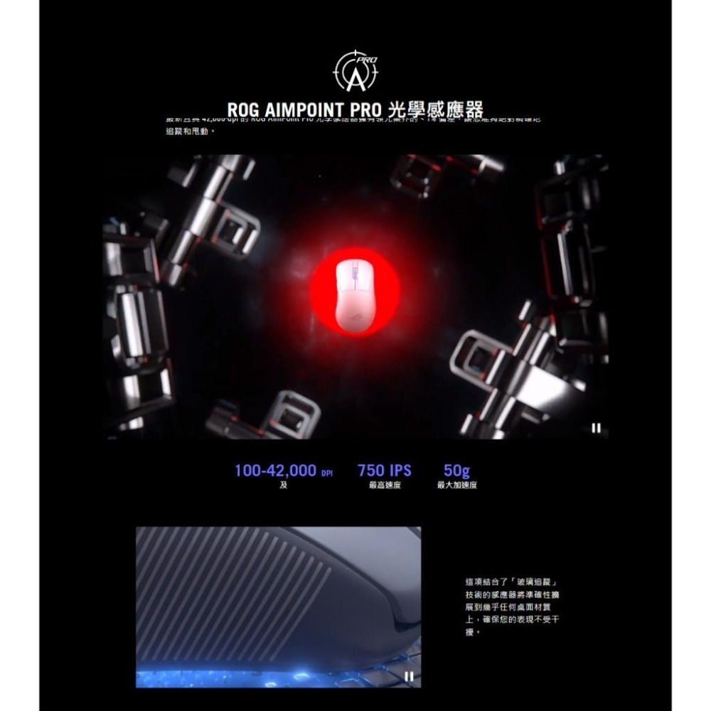 ASUS 華碩 ROG Keris II Ace 無線電競滑鼠 電競滑鼠 無線滑鼠 遊戲滑鼠 Wireless 光華-細節圖5