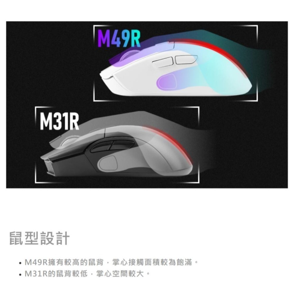 iRocks 艾芮克 M49R 三模無線滑鼠 無線滑鼠 2.4G 有線滑鼠 藍芽滑鼠 藍牙5.0 光華商場-細節圖5